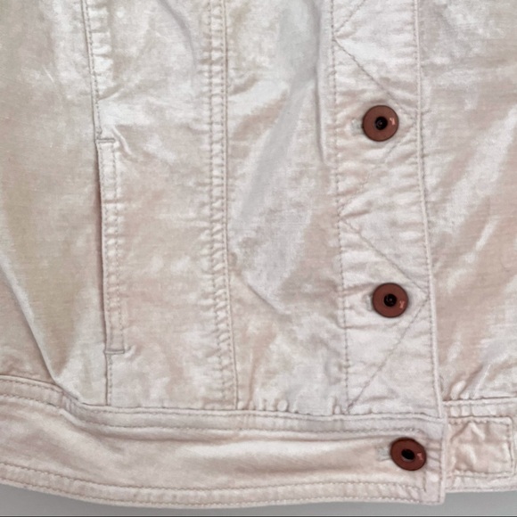 Anthropologie Pilcro & The Letterpress Pink Button Up Velvet Jacket XS - Picture 8 of 14